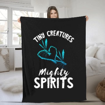Discover Tiny Creatures Mighty Spirits Nature Insect Dragonfly Fleece Blankets