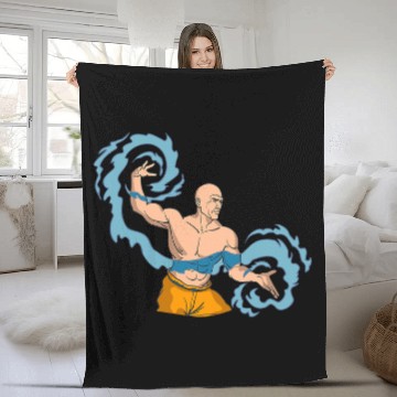 Discover Fighting Monk Fantasy Baseball Tees Fleece Blankets