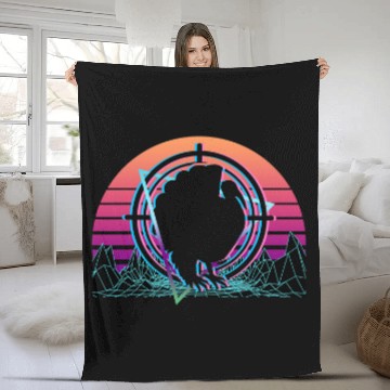 Discover Turkey Hunting Turkey Hunter Retro Baseball Tees Fleece Blankets
