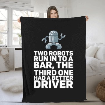 Discover Two Robots Run Into A Bar Robot Baseball Tees Fleece Blankets