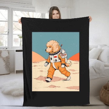 Discover Goldendoodle Mars Funny Dog Astronaut Baseball Tees Fleece Blankets