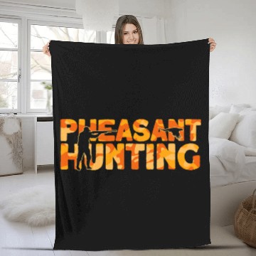 Discover Pheasant Hunter Orange Camouflage Pheasant Hunting Baseball Tees Fleece Blankets