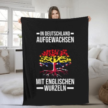 Discover German Grown English Roots Germany Zip Fleece Blankets