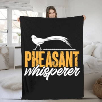 Discover Pheasant Hunting Pheasant Whisperer Upland Bird Hunting Fleece Blankets