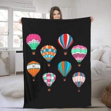 Discover Hot Air Balloons Cute Fleece Blankets