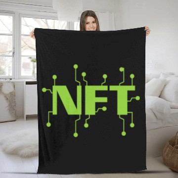 Discover NFT Art Technology Fleece Blankets