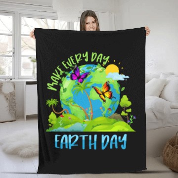 Discover Make Everyday Earth Day 2Earth Butterfly Environmental Baseball Tees Fleece Blankets