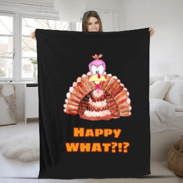 Discover Lacrosse Gift Nervous Turkey 2Funny Thanksgiving Fleece Blankets