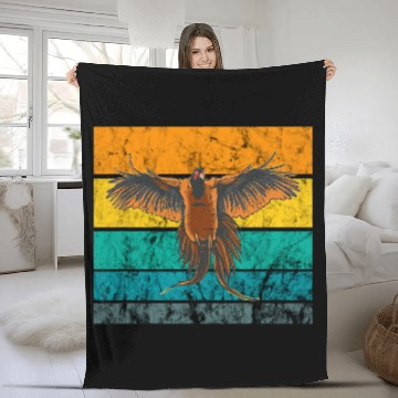 Discover Pheasant Hunting Retro vintages Pheasant Hunting Bird Lover Fleece Blankets
