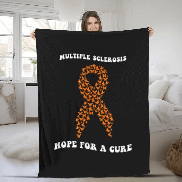Discover Multiple Sclerosis Awareness Month MS Butterfly Orange Baseball Tees Fleece Blankets