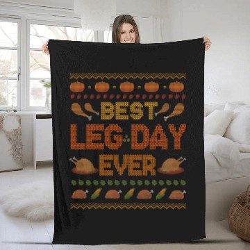 Discover Ugly Thanksgiving Sweater bests Leg Day Ever Turkey Gift Baseball Tees Fleece Blankets