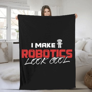 Discover Robot Engineer Robotics 216 Fleece Blankets