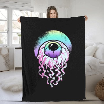 Discover Horror Eyeball Pastel Goth Aesthetic Gothic Emo Fleece Blankets