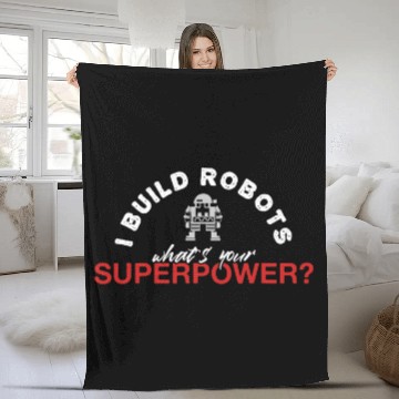 Discover Robot Engineer Robotics 218 Baseball Tees Fleece Blankets