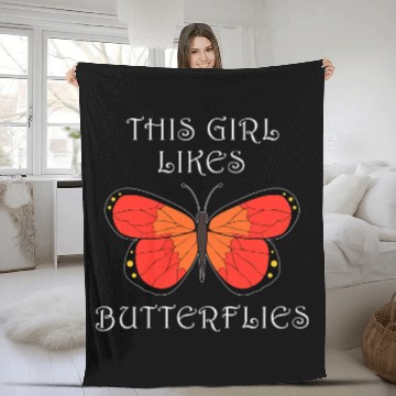 Discover Wildlife Forest Animals Butterfly Funny Saying Fleece Blankets