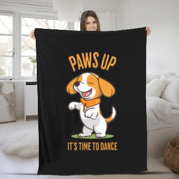 Discover Funny Beagle Dog Dance Competition Fleece Blankets