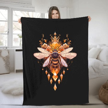 Discover Queen bee and Honey Beekeeper Beekeeping 14 Baseball Tees Fleece Blankets