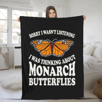 Discover Monarch Butterfly Wings Entomology Zip Fleece Blankets