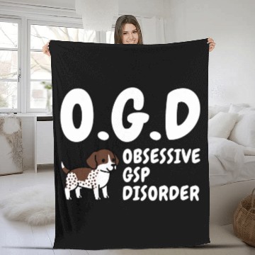 Discover Obsessive German Shorthaired Pointer Disorder Dog Fleece Blankets