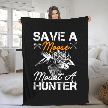 Discover Save a moose mount a hunter Baseball Tees Fleece Blankets