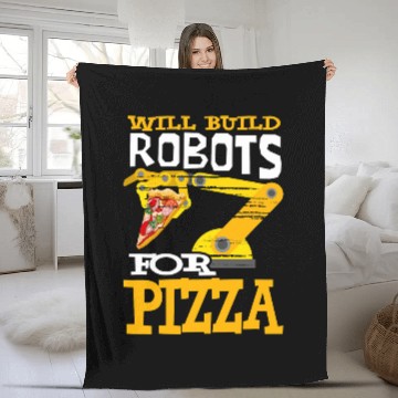 Discover Will Build Robots For Pizza Robotics Robot Baseball Tees Fleece Blankets