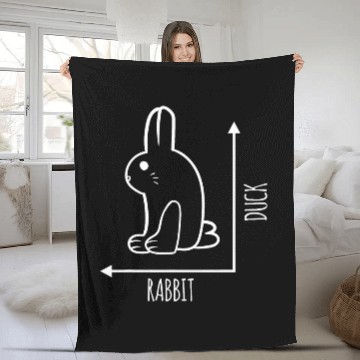 Discover Wittgenstein Rabbit Duck Philosopher Nerd Geek Math Lovers Fleece Blankets