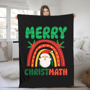 Discover Merry Christmath Design Christmas Math Teacher 21 Fleece Blankets