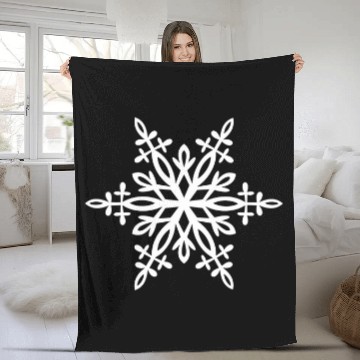 Discover Pattern Of A Snowflake Nr 13 Fleece Blankets