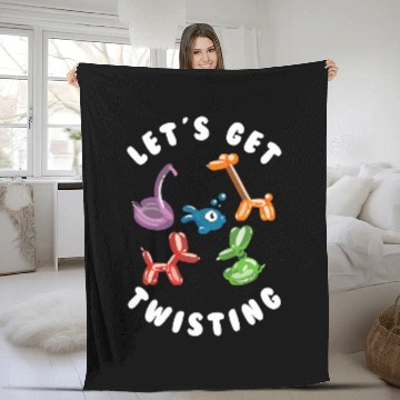 Discover Lets Get Twisting Balloon Twisting Balloon Artist Baseball Tees Fleece Blankets