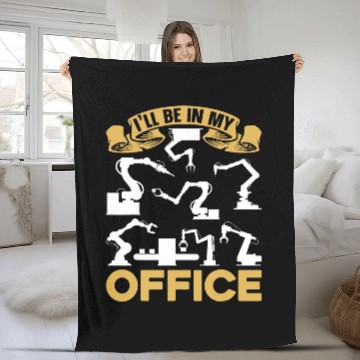 Discover Robot Robotics Engineer vintages Ill Be In My Office Baseball Tees Fleece Blankets