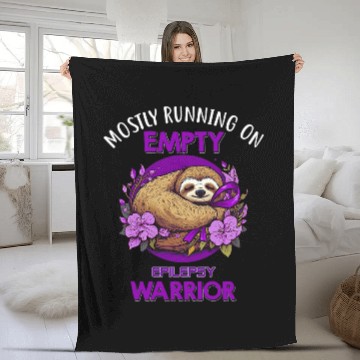 Discover mostly running on empty epilepsy sloth warrior Baseball Tees Fleece Blankets