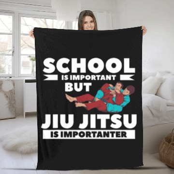 Discover School Is Important But Jiu Jitsu Is Importanter Baseball Tees Fleece Blankets