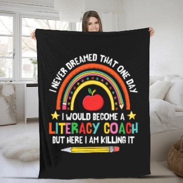 Discover Principal Literacy Teacher Literacy Coachs Reading Coach Fleece Blankets