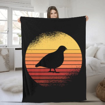 Discover vintages Retro Quail Breeder Zip Fleece Blankets