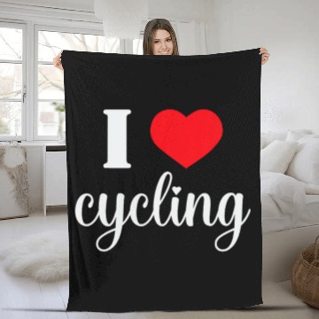Discover I LOVE CYCLING Zip Fleece Blankets