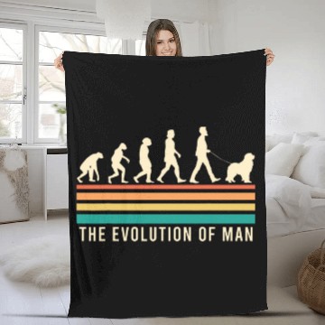 Discover Newfoundland EVOLUTION Newfie Dog Owner Newfoundlands Zip Fleece Blankets