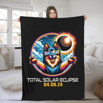Discover Schipperke Dog Selfie Solar Eclipse Baseball Tees Fleece Blankets