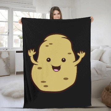 Discover Potato Hands Up Vegetable Love Potatoes Fleece Blankets