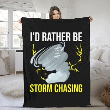 Discover Storm Chasing Lightning Thunder Weather Hurricane Tornado 23 Fleece Blankets