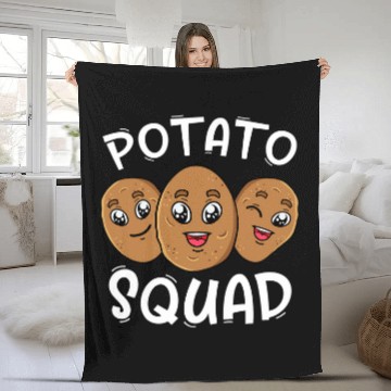 Discover Potato Squad Tuber Lover Root Vegetable Tater Eaters Fleece Blankets