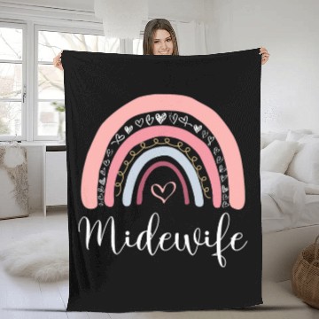 Discover Midwife Rainbow Cute Appreciation Birth Newborn Midwifery Baseball Tees Fleece Blankets