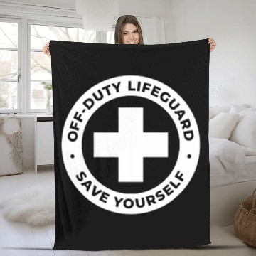 Discover OffDuty Lifeguard 2Red Baseball Tees Fleece Blankets