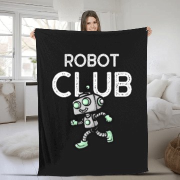 Discover Robot Club Career Occupation Robotics Student Fleece Blankets