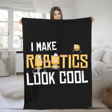 Discover Robot Engineer Robotics 21 Fleece Blankets