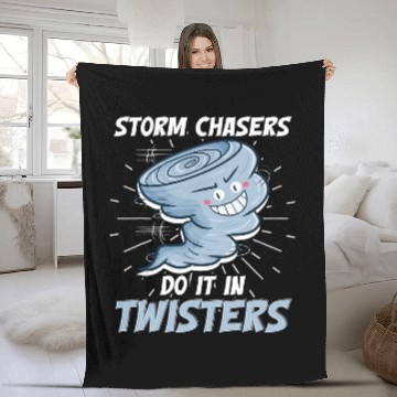 Discover Storm Chasing Lightning Thunder Weather Hurricane Tornado 24 Fleece Blankets