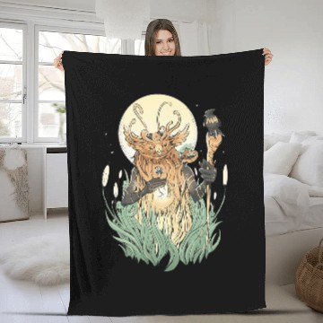 Discover Mysterious Forest Creature Fantasy Cottage Core Art Baseball Tees Fleece Blankets