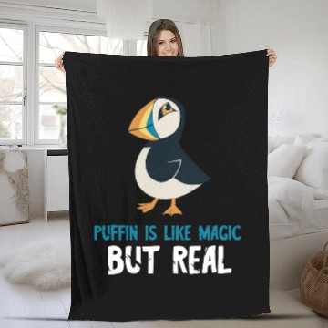 Discover Puffin Is Like Magic Puffin Bird Lover Seabird Lover Puffin Baseball Tees Fleece Blankets