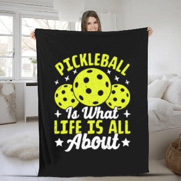 Discover Pickleball Blogger Meme Quote Zip Fleece Blankets