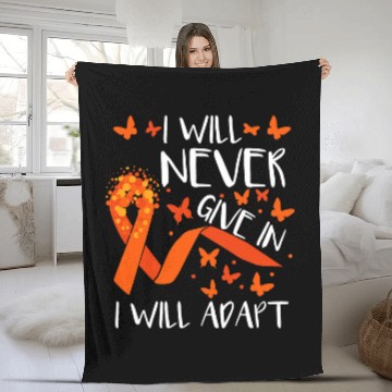 Discover MS Butterfly Orange Ribbon Multiple Sclerosis Zip Fleece Blankets