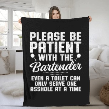 Discover Please Be Patient Bartender Server Cocktail Lover Baseball Tees Fleece Blankets